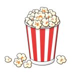 Popcorn bucket box isolated