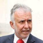 El presidente del Grupo Parlamentario Socialista, Ángel Víctor Torres, en declaraciones a los periodistas